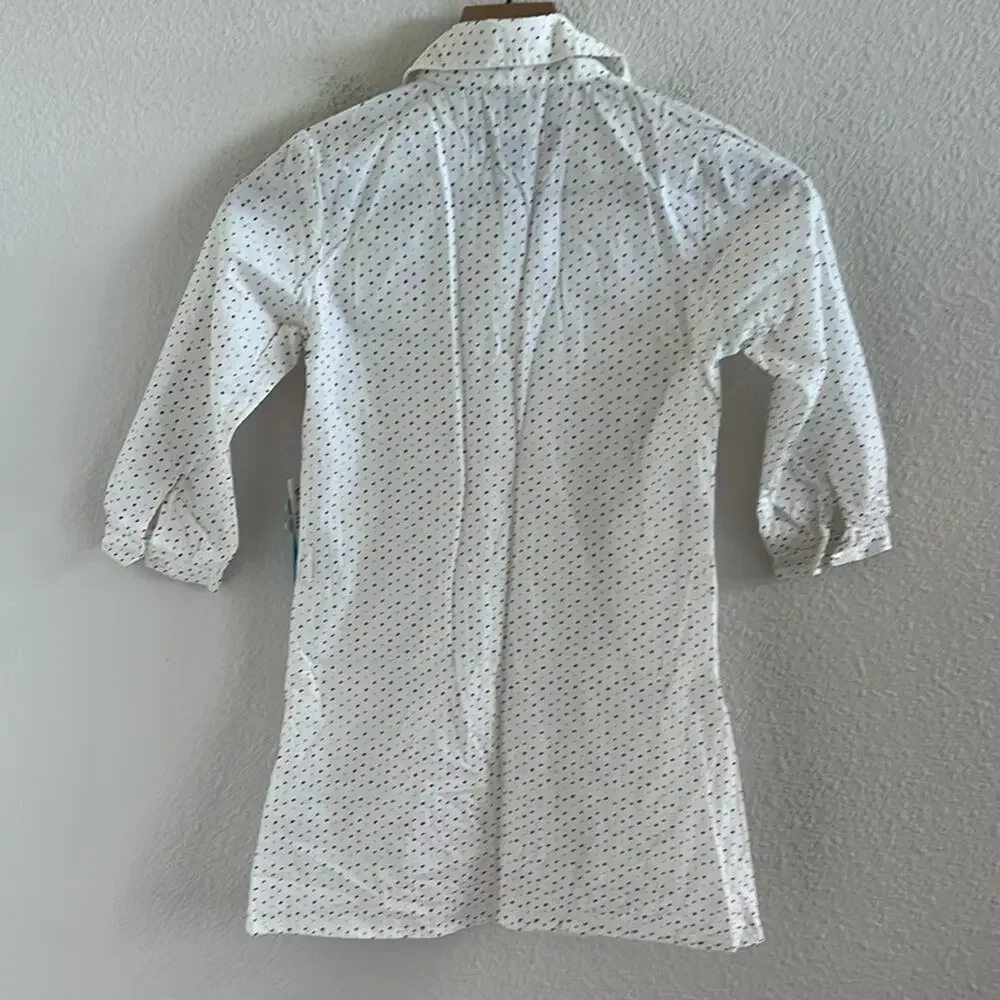 NWT Paul Frank Heart Polka Dot Cotton Sleep Dress Front Button Collar Nostalgic